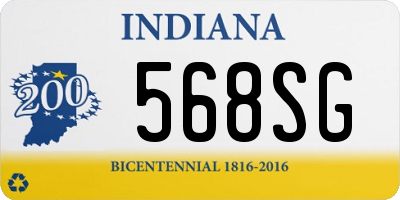 IN license plate 568SG