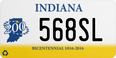 IN license plate 568SL