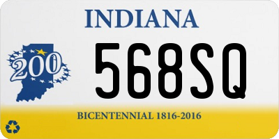 IN license plate 568SQ