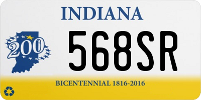 IN license plate 568SR