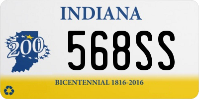 IN license plate 568SS