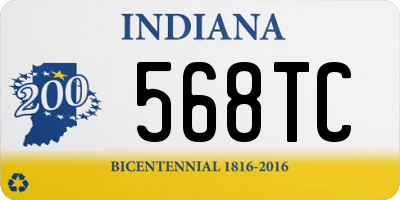 IN license plate 568TC