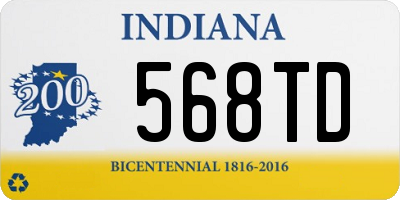 IN license plate 568TD