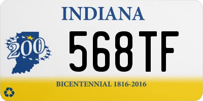 IN license plate 568TF
