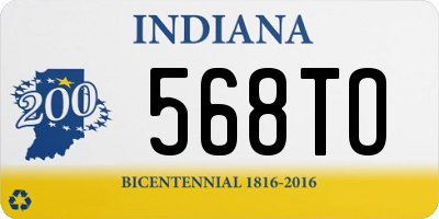 IN license plate 568TO