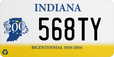 IN license plate 568TY