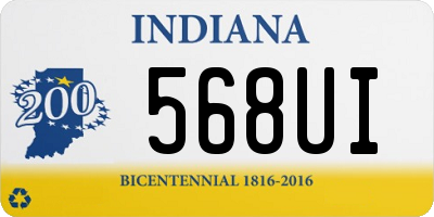 IN license plate 568UI