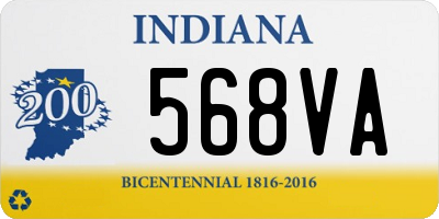 IN license plate 568VA