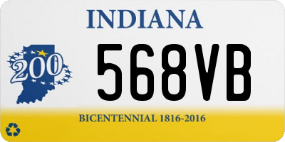 IN license plate 568VB