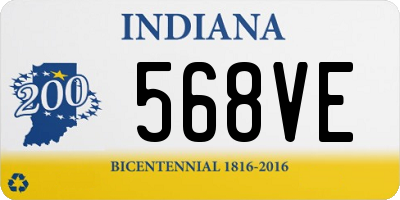 IN license plate 568VE