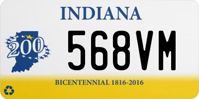 IN license plate 568VM