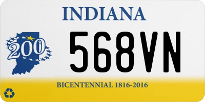 IN license plate 568VN