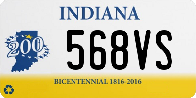 IN license plate 568VS