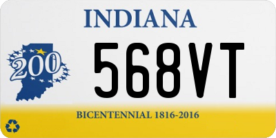 IN license plate 568VT