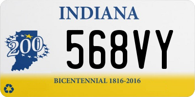 IN license plate 568VY