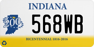 IN license plate 568WB