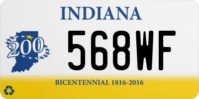 IN license plate 568WF