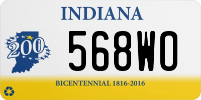 IN license plate 568WO