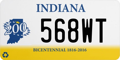 IN license plate 568WT