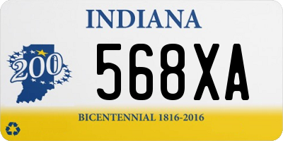 IN license plate 568XA