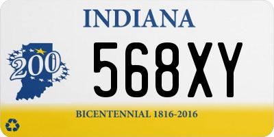 IN license plate 568XY