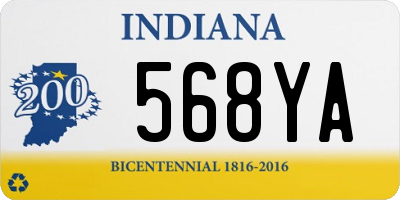 IN license plate 568YA