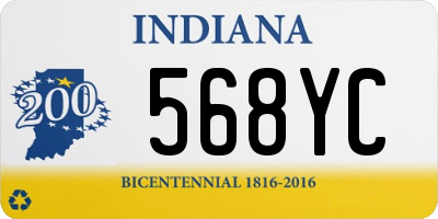 IN license plate 568YC