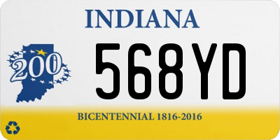 IN license plate 568YD