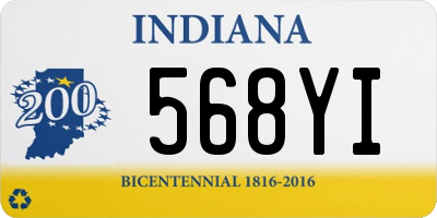 IN license plate 568YI