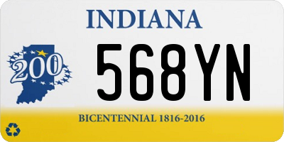 IN license plate 568YN