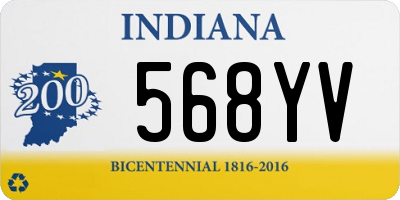 IN license plate 568YV