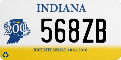 IN license plate 568ZB