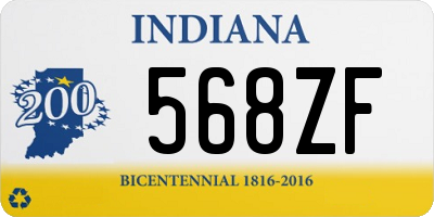 IN license plate 568ZF