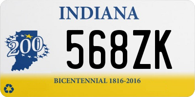 IN license plate 568ZK