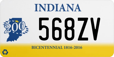 IN license plate 568ZV