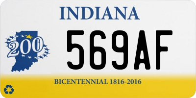 IN license plate 569AF