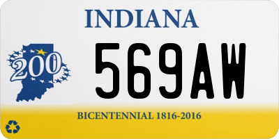 IN license plate 569AW