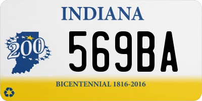 IN license plate 569BA