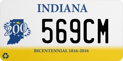 IN license plate 569CM