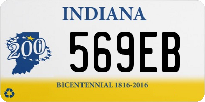 IN license plate 569EB