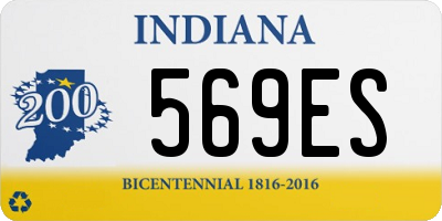 IN license plate 569ES