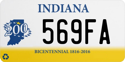 IN license plate 569FA
