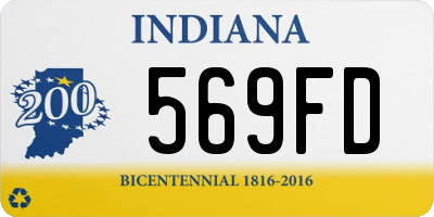 IN license plate 569FD