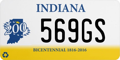 IN license plate 569GS