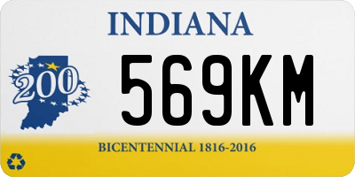 IN license plate 569KM