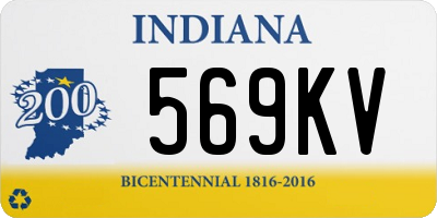 IN license plate 569KV