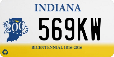 IN license plate 569KW