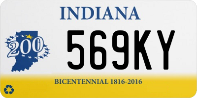 IN license plate 569KY