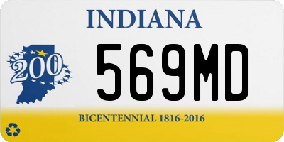 IN license plate 569MD