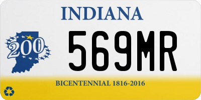 IN license plate 569MR